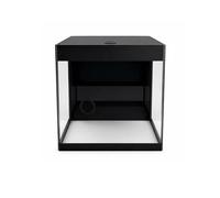AquariumLine Cube Complete 25 - aquarium cubique 25 x 25 x 30 cm avec filtre arrière, pompe et éclairage LED noir, kit complet : baignoire + filtre + pompe + barre LED)