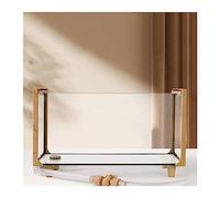 Aquariums décoratifs Réservoir de Poissons avec Cadre en Grain Bois réservoir rectangulaire Verre boîte d'alimentation écologique spécial Grand Tortue d'aquarium Transparent pour Le Bureau(Moyen)