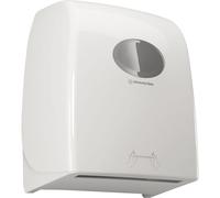 Aquarius 6959 - Distributeur mural d’essuie-mains roulés, blanc, hygiénique sans contact, compatible avec rouleaux Scott et Kleenex