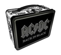 AQUARIUS AC/DC Fun Box - Boîte de rangement robuste en étain avec poignée en plastique et couvercle avant en relief - Produit sous licence officielle et cadeau de collection