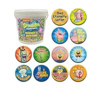 Bob L'eponge- Seau De 144 Badges 3.2cm