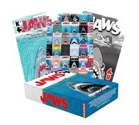 AQUARIUS Jaws 50th Anniversary Posters Cartes à jouer - Jeu de cartes sur le thème des mâchoires pour vos jeux de cartes préférés - Marchandises et objets de collection sous licence officielle Jaws