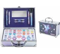 MARTINELIA - Palette de Maquillage Enfant Galaxy - Mallette Kit de Maquillage pour Fille : Rouge à Lèvres, Fards à Paupières, Vernis à Ongles Enfant, Blush avec Miroir - Mallette en Métal