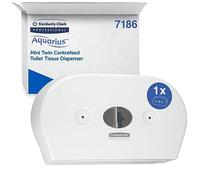 Aquarius Distributeur de papier toilette 7186, pour papier WC | Distributeur manuel, papier, pour Papier Toilette Premium et Papier Hygiénique, 46,4 × 27,4 × 13,3 cm