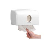 Aquarius Distributeur d'essuie-Mains roulés Multifold 6956 | Distributeur manuel, blanc, pour essuie-mains et essuie-tout, 18 x 29,8 x 12,8 cm