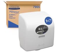 Aquarius Distributeur d’essuie-mains en rouleaux Slimroll 7955 – blanc, fixation murale, compact