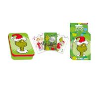 Aquarius Grinch Jeu de cartes sur le thème de Noël avec boîte décorative pour vos jeux de cartes préférés - Produit sous licence officielle et objets de collection