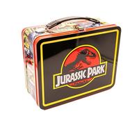AQUARIUS Jurassic Park Fun Box - Boîte de rangement en étain robuste avec poignée en plastique et couvercle avant en relief - Produit sous licence officielle Jurassic Park et cadeau de collection