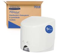 Aquarius (Kimberly-Clark) Distributeur de lingettes nettoyantes - 7018- à dévidage central plastique blanc