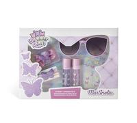 AQUARIUS Martinelia Shimmer Wings Street Essentials Coffret cadeau pour fille, lunettes de soleil pour enfant rose, élastiques à cheveux colorés et brillant à lèvres