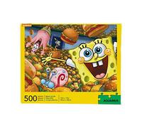 AQUARIUS- Sponge Bob Square Pants Spongebob Squarepants l'éponge Puzzle, 62127, Multicolore, 8"