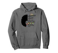Aquarius Queen Zodiac Personnalité Qualités Noir Femme Fille Sweat à Capuche