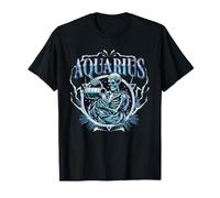 Aquarius Squelette Porteur d'eau Zodiaque Illustration T-Shirt