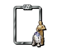 AQUARIUS Star Wars C3PO & R2D2 Aimant de réfrigérateur Star Wars Grand Cadre Fantaisie pour réfrigérateur, casier, Tableau Blanc, Salle de Jeux - Produit sous Licence Officielle 14,6 x 12,1 cm