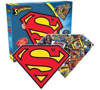 Aquarius Superman Logo 600 Piece 2 Sided Diecut Shaped Jigsaw Puzzle