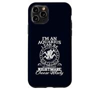 Aquarius Zodiac Best Thing Worst Nightmare Citation Coque pour iPhone 11 Pro