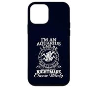 Aquarius Zodiac Best Thing Worst Nightmare Citation Coque pour iPhone 12 Mini
