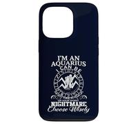 Aquarius Zodiac Best Thing Worst Nightmare Citation Coque pour iPhone 13 Pro