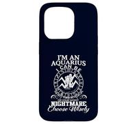 Aquarius Zodiac Best Thing Worst Nightmare Citation Coque pour iPhone 15 Pro