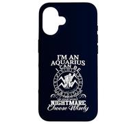 Aquarius Zodiac Best Thing Worst Nightmare Citation Coque pour iPhone 16