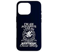 Aquarius Zodiac Best Thing Worst Nightmare Citation Coque pour iPhone 16 Pro