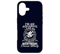 Aquarius Zodiac Best Thing Worst Nightmare Citation Coque pour iPhone 17