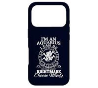 Aquarius Zodiac Best Thing Worst Nightmare Citation Coque pour iPhone 17 Pro