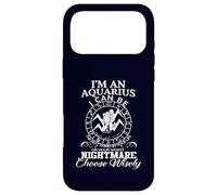 Aquarius Zodiac Best Thing Worst Nightmare Citation Coque pour iPhone 17 Pro Max