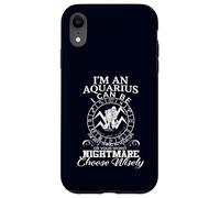 Aquarius Zodiac Best Thing Worst Nightmare Citation Coque pour iPhone XR
