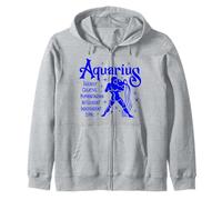 Aquarius Zodiac Water Bearer Dark Blue Signe Astrologique Graphique Sweat à Capuche
