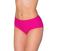 Aquarti Bas de Bikini Femme Taille Mi-Haute - Bas de Maillot de Bain Classique en Couleurs Unies, Rose, 44