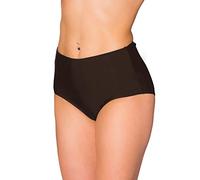 Aquarti Bas de Maillot de Bain Femme Taille Haute - Bas Maillot Femme Classique Uni, Brun, 48