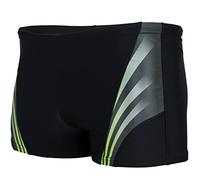 Aquarti Maillot de Bain avec Rayures Shorts de Natation pour Homme, Nior/Vert, 4XL