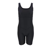 Aquarti Maillot de Bain Combishort de Natation Shorty 1 Piece Sportif pour Femme, Nior/Coutures Nior, 44