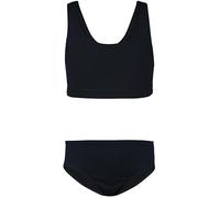 Aquarti Maillot de Bain de Natation Deux Pièces Sporfit pour Fille, Jacquard à Pois Noir, 116