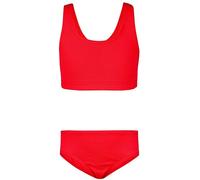 Aquarti Maillot de Bain de Natation Deux Pièces Sporfit pour Fille, Jacquard à Pois Rouge, 158