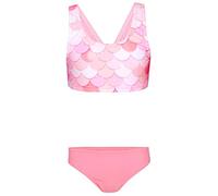 Aquarti Maillot de Bain de Natation Deux Pièces Sporfit pour Fille, Sirène/Rose/Abricot, 140