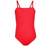 Aquarti Maillot de Bain Fille - Maillot de Bain Une Pièce pour Fille à Bretelles Fines, Jacquard à Pois Rouge, 140