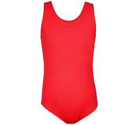 Aquarti Maillot de Bain Fille - Maillot de Bain Une Pièce pour Fille avec Dos Nageur, Jacquard à Pois Rouge, 158