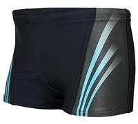 Aquarti Maillot de Bain Garçon - Boxer de Bain Homme avec Bandes Latérales - Confort & Style, 16101 Noir/Bleu, 164