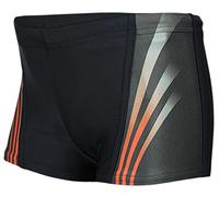 Aquarti Maillot de Bain Garçon - Boxer de Bain Homme avec Bandes Latérales - Confort & Style, 16101 Noir/Rouge, 152