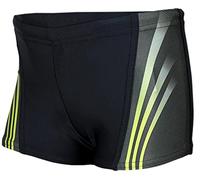Aquarti Maillot de Bain Garçon - Boxer de Bain Homme avec Bandes Latérales - Confort & Style, 16101 Noir/Vert, 134