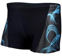 Aquarti Maillot de Bain Garçon - Boxer de Bain Homme avec Bandes Latérales - Confort & Style, 16201 Noir/Bleu, 152