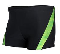 Aquarti Maillot de Bain Garçon - Boxer de Bain Homme avec Bandes Latérales - Confort & Style, Nior/Vert, 152