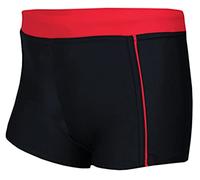 Aquarti Maillot de Bain Garçon - Short de Bain Garçon avec Cordon, Séchage Rapide, Boxer de Bain Enfant, 024 Noir/Rouge, 158