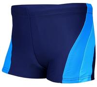 Aquarti Maillot de Bain Garçon - Short de Bain Garçon avec Cordon, Séchage Rapide, Boxer de Bain Enfant, Bleu foncé/Turquoise/Bleu Clair, 134