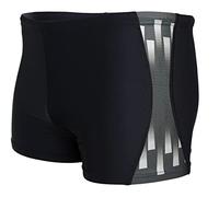 Aquarti Maillot de Bain pour Homme avec Rayures Boxer de Natation, Nior/Gris, XXL