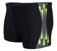 Aquarti Maillot de Bain pour Homme avec Rayures Boxer de Natation, Nior/Vert, XL