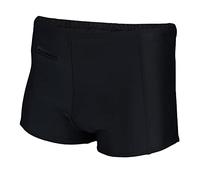 Aquarti Maillot de Bain pour Homme Boxer de Piscine avec Poche Zippe Grande Taille, Noir, XXL