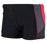 Aquarti Maillot de Bain pour Homme Boxer de Piscine Shorts Grande Taille, 07 Noir/Graphite/Rouge, 3XL